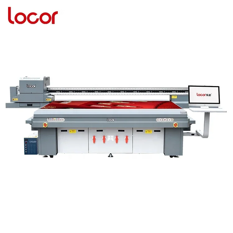 Uv2513 Acrylic board printing machine Industrial uv led flatbed printer LOCOR RICOH GEN6/5 LED screen printer