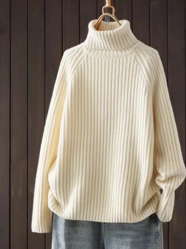 

Женский вязаный свитер High Ne, однотонный шерстяной теплый базовый слой, осень-зима, новый повседневный удобный топ