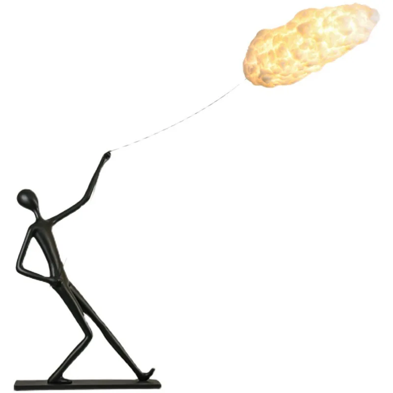 

Creative cloud lamp, humanoid sculpture, floor-to-ceiling ornament