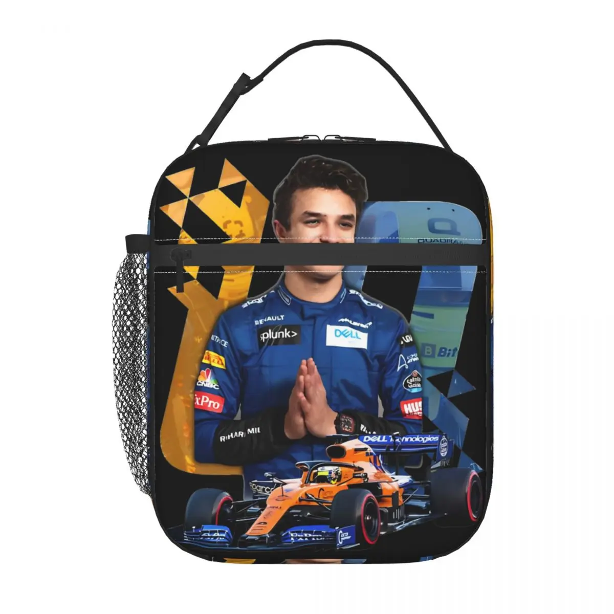 Ando Norris Racing Driver borse per il pranzo con isolamento termico per Picnic Race Car borsa per alimenti portatile uomo donna Thermal Cooler Lunch Box