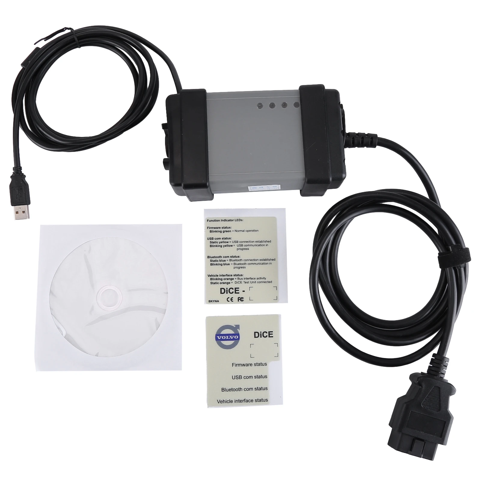 Multilanguage DICE 2014D EWD OBD2 Car Diagnostic Tool with CARB Cable USB Interface Code Scanner