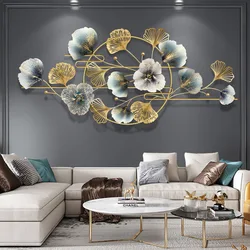 Large Iron Flower Ornaments for Living Room, 3D Wall Decoration for Hallway, Bedroom Wall Hanging, Indoor Entrance Art Crafts
