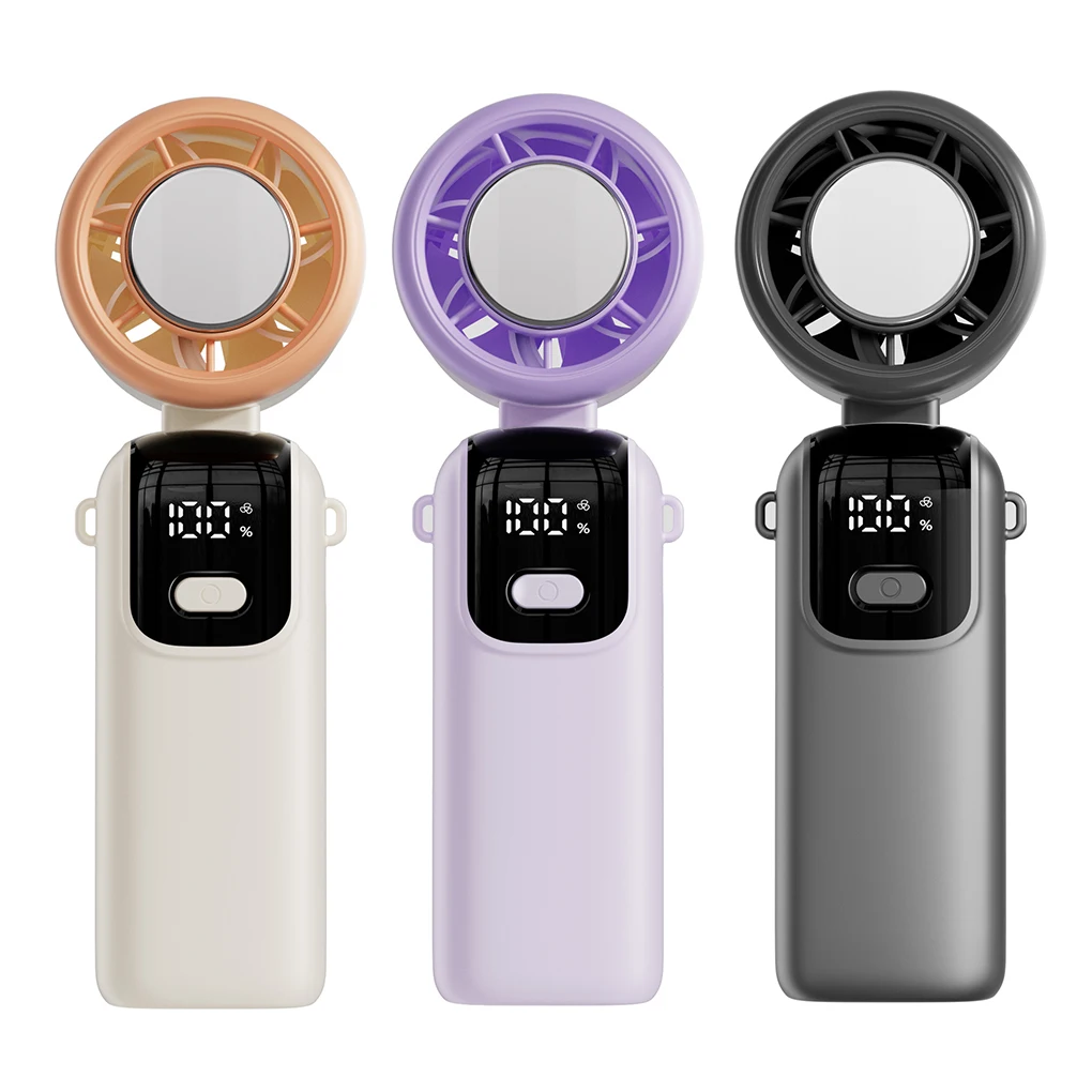 

Портативный высокоскоростной охлаждающий ручной вентилятор 3600 мАч, перезаряжаемый, 100 скоростей ветра, регулируемый мини-складный турбовентилятор с воздушным охлаждением