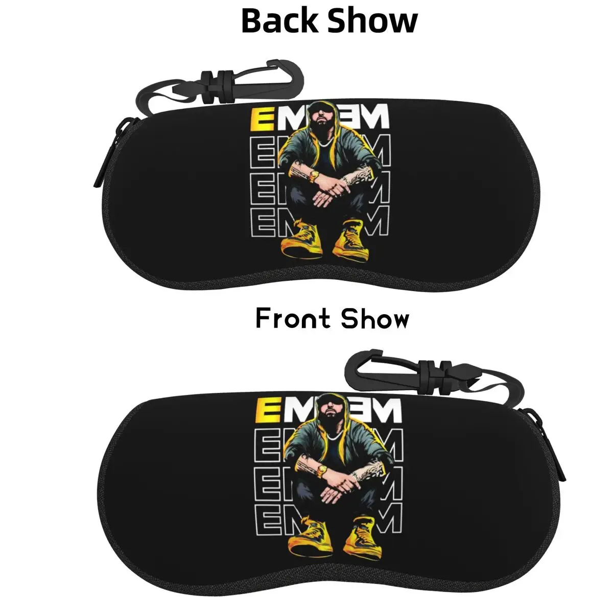 

Eminem 1 Shell Glasses Case Portable Sunglasses Box Women Men Soft Eyeglasses Bag Pouch