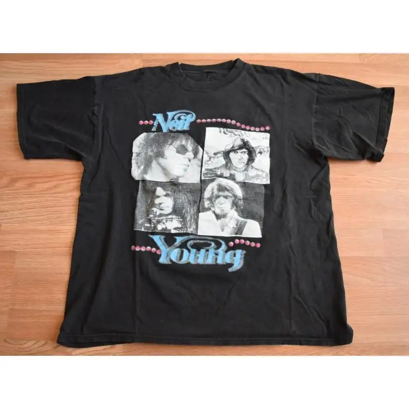 Vintage 1999 Rare Neil Young Solo Tour T Shirt XL Folk Bob Dylan Rap 90s