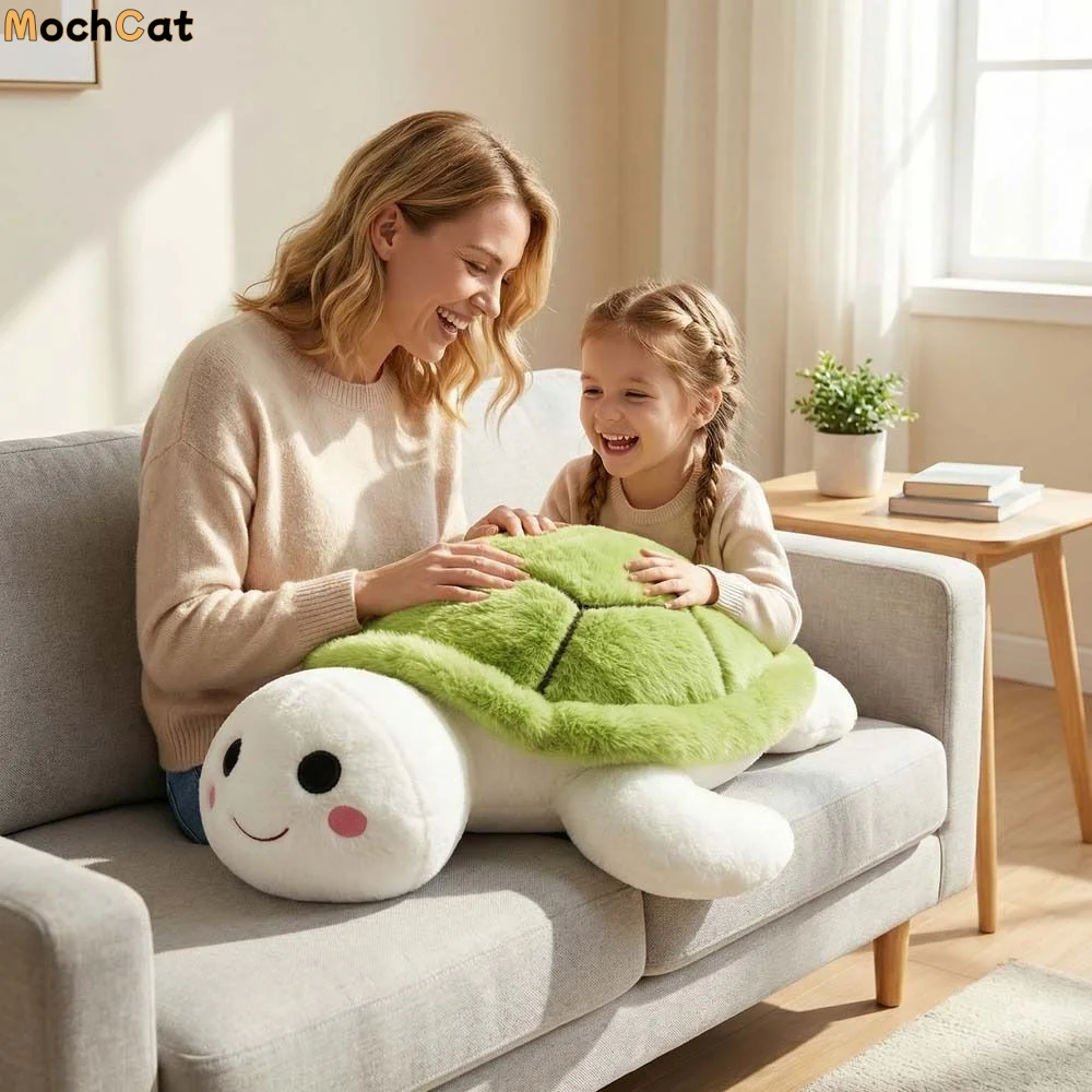 

Fluffy Tortoise Plush Toys Collection Soft Sea Turtle Stuffed Doll Cartoon Green Turtle Doll Throw Pillow Children Gift
