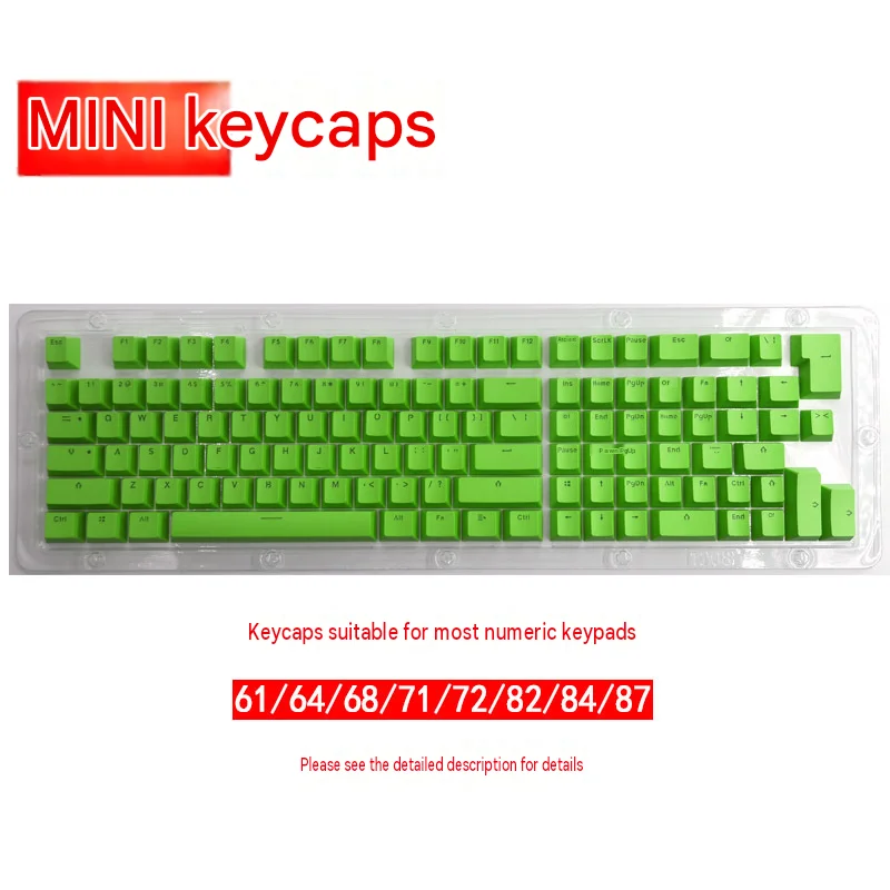 Mini Keycaps PBT Material OEM Profile Adaptable To 61/64/68/71/72/82/84/87 For MX Switch Mechanical Keyboards Keycaps