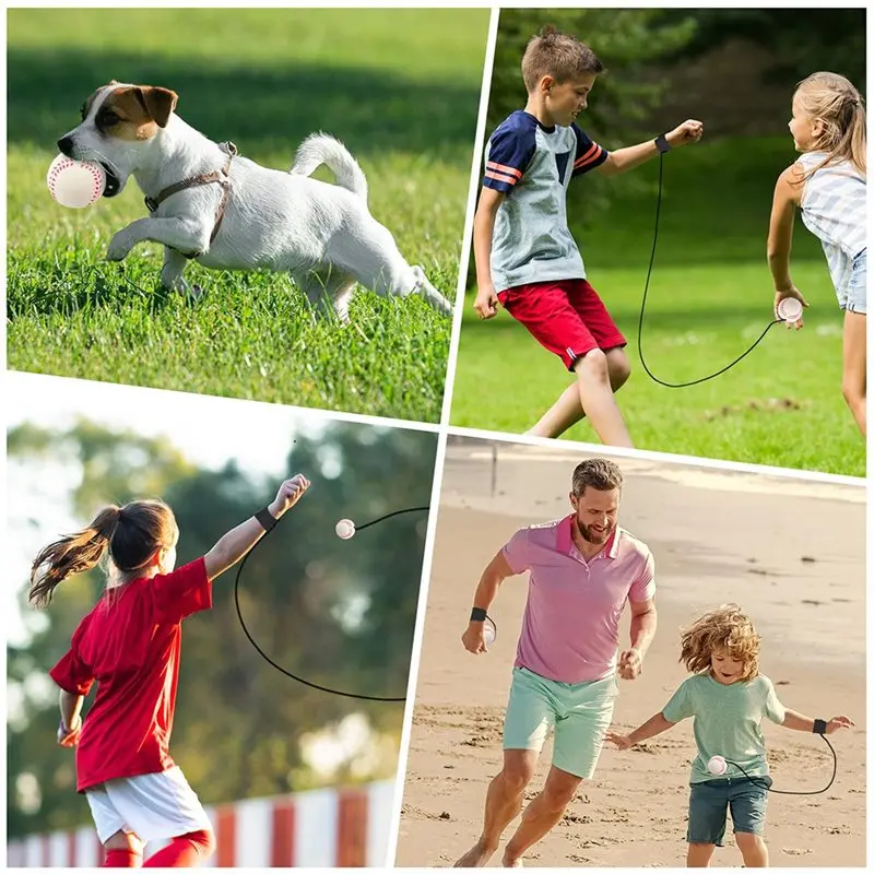 CYGJ-16-Pack Wrist Return Ball On A String, Rebound Sport Balls With Elastic Strap For Kids & Adults