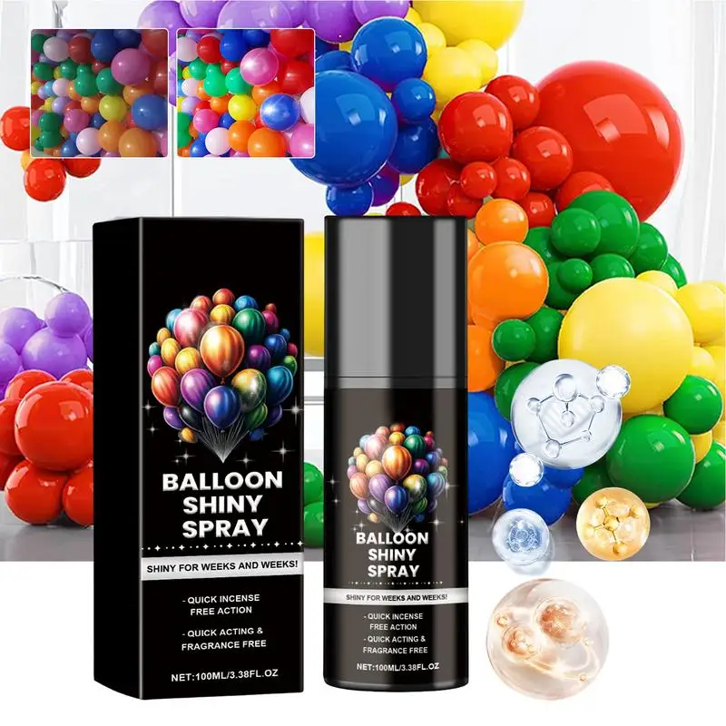 Balloon Shine Spray 100ml Balloon Brightener Spray Balloon Shiny Enhancer Balloons Colorful Balloon Brightener Spray