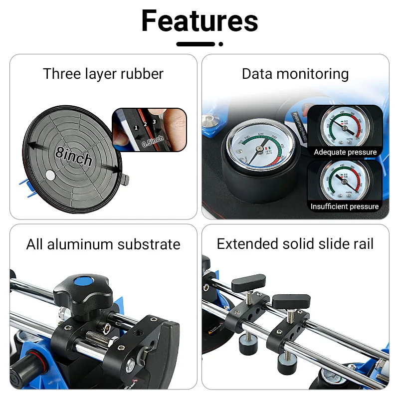 Air Pump Suction Cup Countertop Splicing Leveler Rock Slab Tile Marble Seamless Splicing Tool Removable Multifunctional Leveler