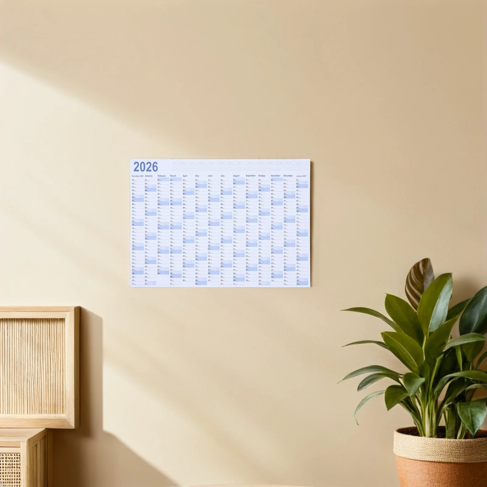 

2 set 2 Sets 2026 Jumbo Wall Calendar Large Monthly Planner Writable English Yearly Organizer For Office Home Family Work Events