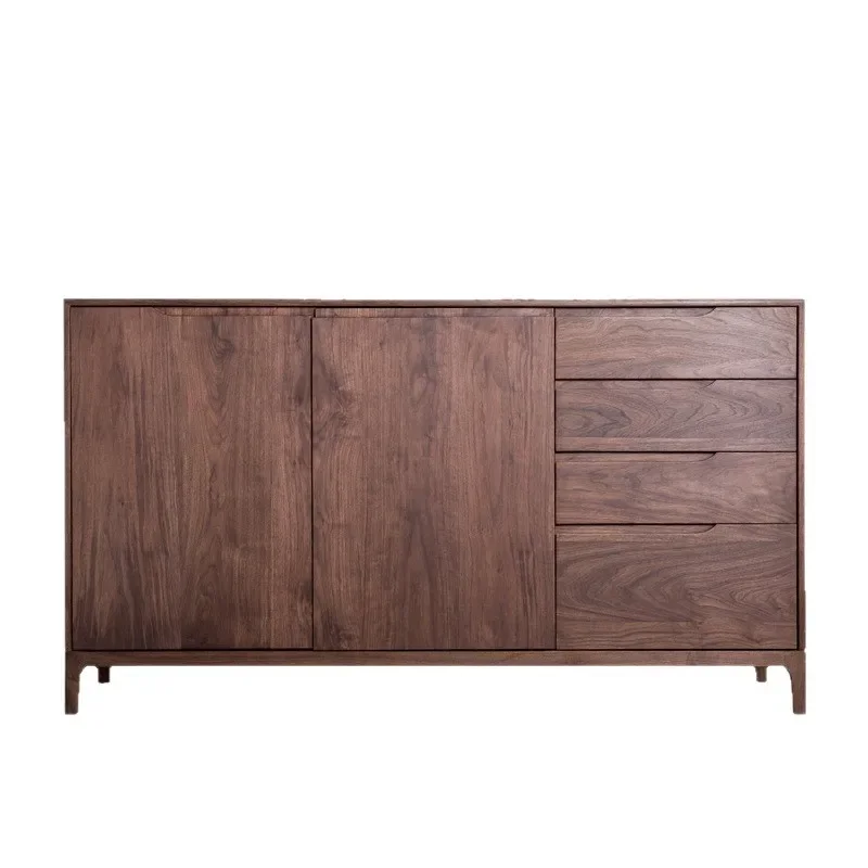 

Solid wood dining side cabinet, North American black walnut cabinet, locker Nordic simplicity