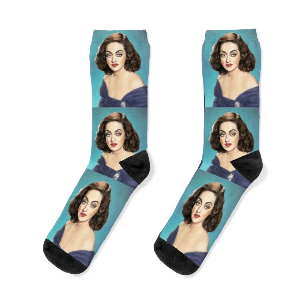 

Bette Davis Vintage Blue Portrait Socks winter Soccer tennis Lots Socks Woman Men's