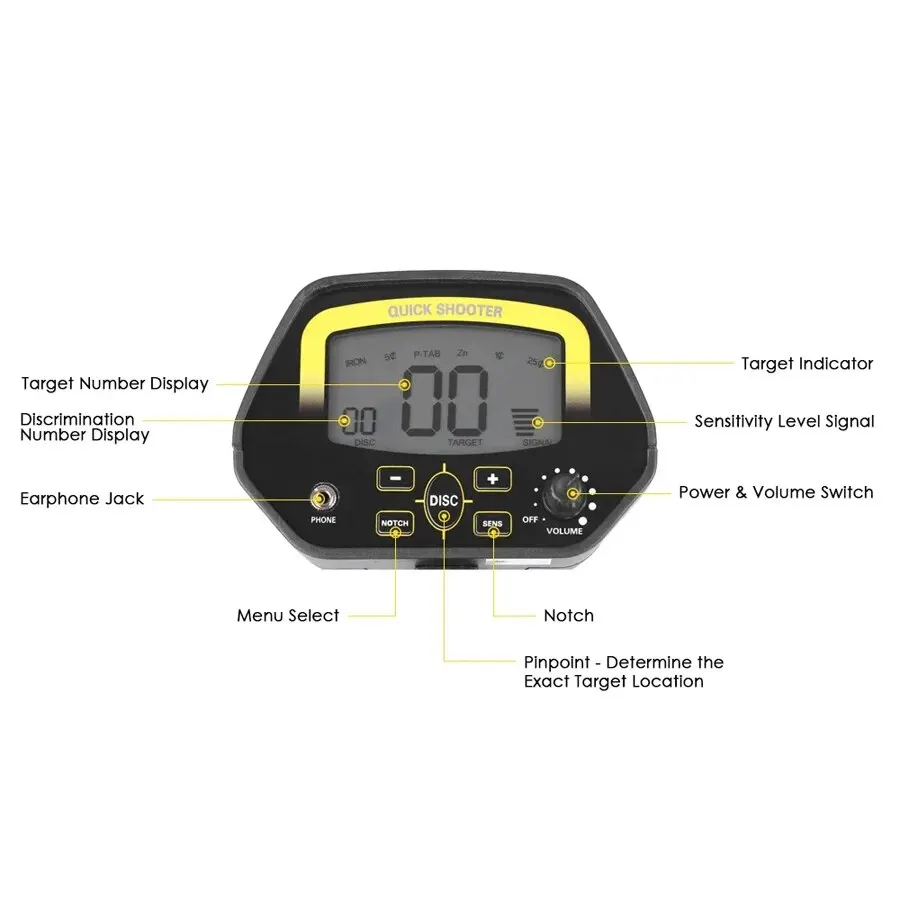 MD-4060 High Sensitivity Metal Detector Professional Underground Gold Detectors Pinpointer Detecting Jewelry Treasure Hunter