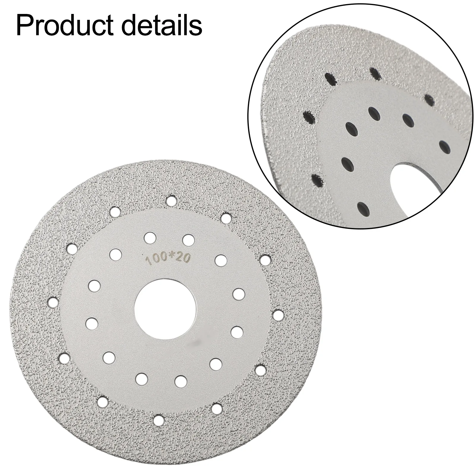 60 Grit Optional Diamond Saw Blade 100mm Saw Blade Improve Work Efficiency Multi-hole Design Strong And Wear-resistant