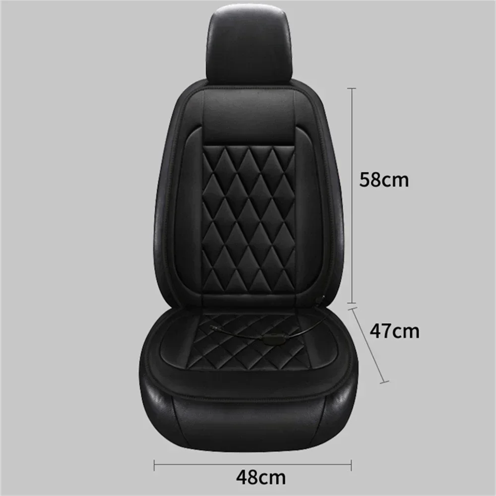 12V Car Seat Heated Cover 3 Gear Adjustable Temperature Universal Car Seat Heater 5V USB Heated Winter Car Seat Heating Pad