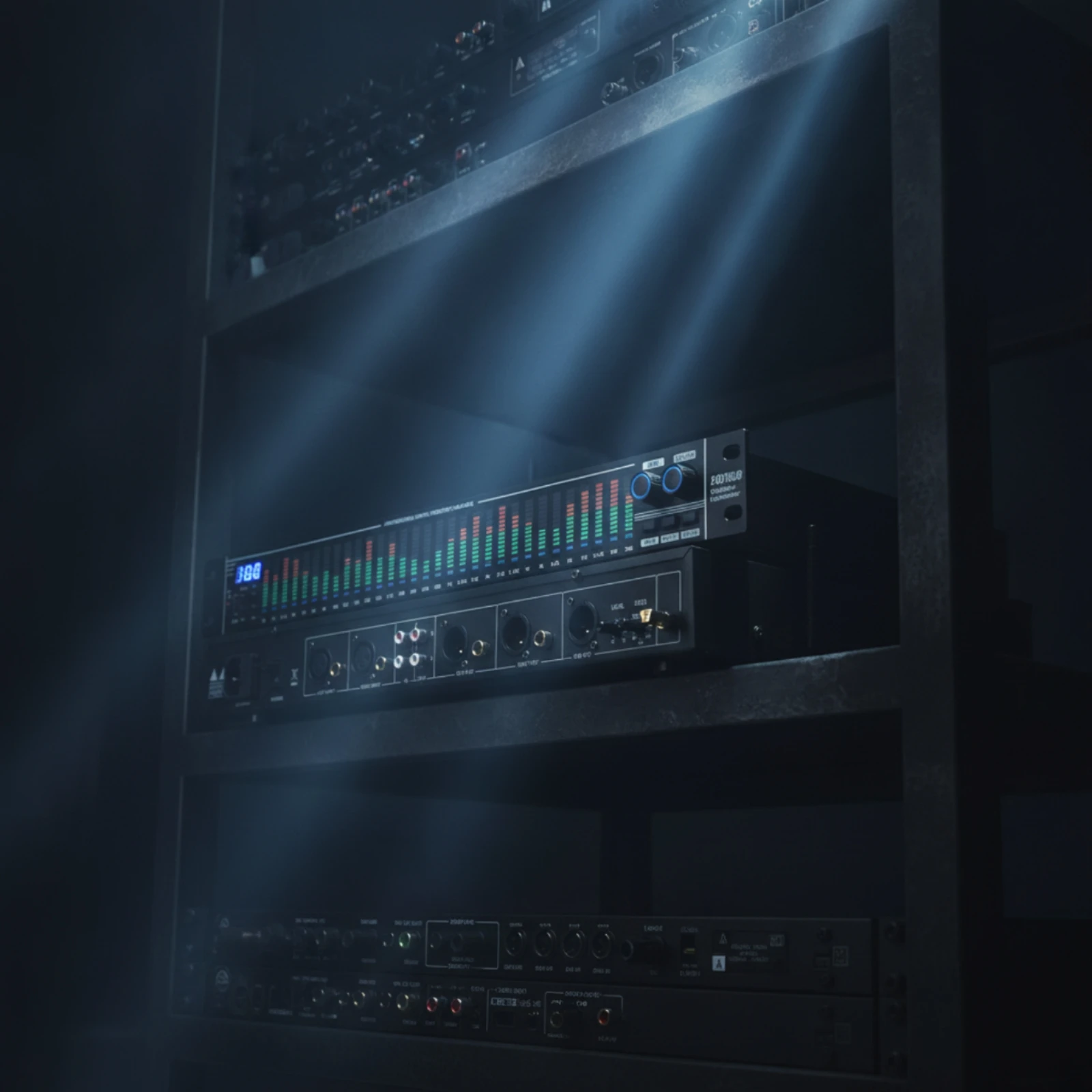 Equalizer with Subwoofer Output Rack-Mount Equalizer with Bass Output Audio Gear Balanced Adjustable for Sound Engineers