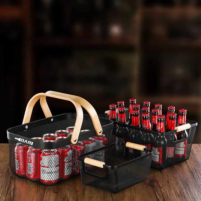 

Portable Beer Crate Carrier, KTV Bottle Basket, Commercial Drink Tote, Beverage Caddy—For Bars & Event Catering