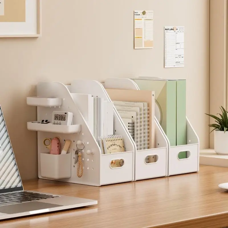 CORA Multifunctional File Stand with Detachable Pen Cup Desktop Pegboard Organiser