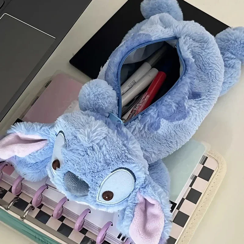 ชุดสัตว์น่ารักดินสอ Stitch Design Multi-Pocket เครื่องเขียนสําหรับโรงเรียนเด็ก Kawaii ตุ๊กตาที่แนบมา Studen ของขวัญ