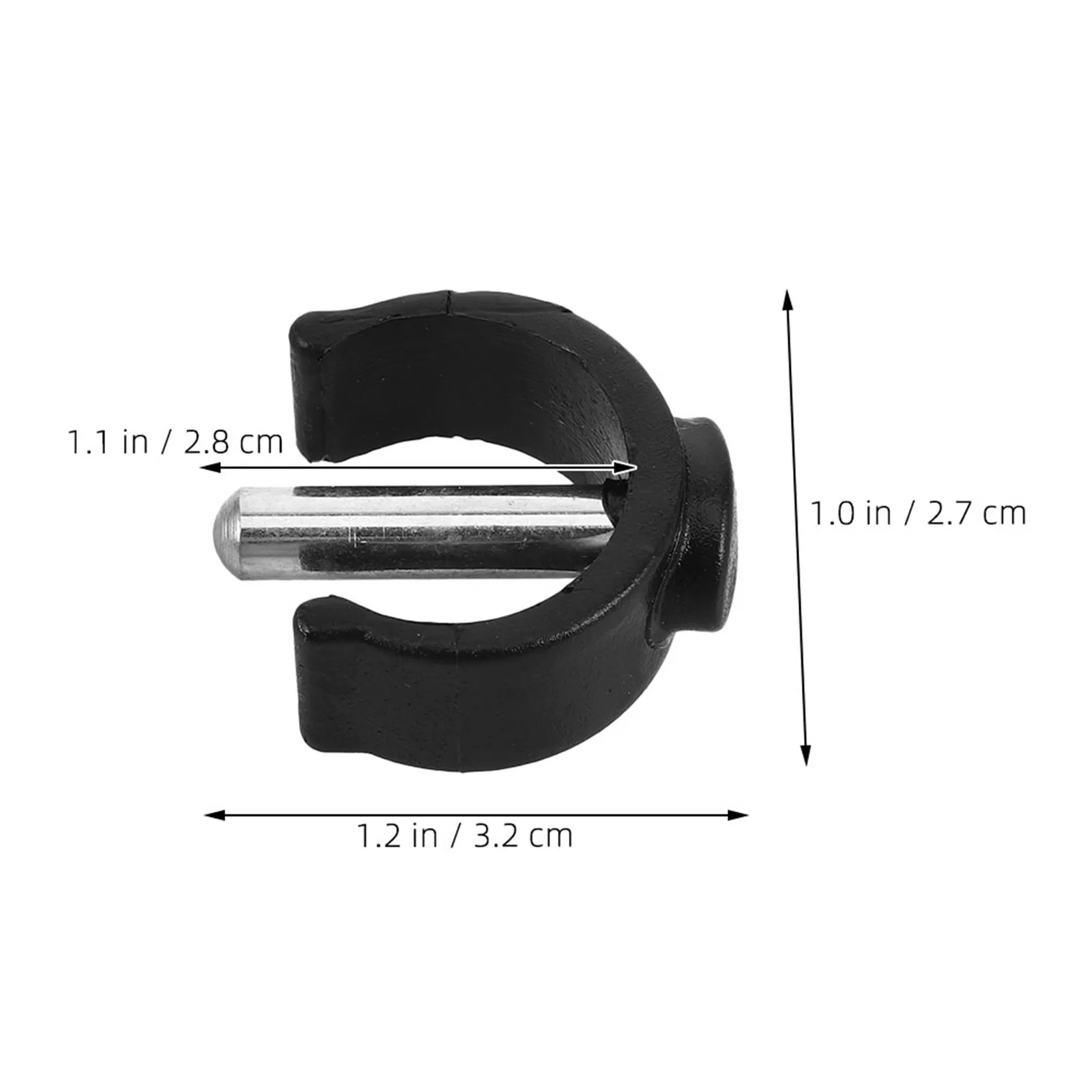4Pcs Gray C-Shape Latch Pin Clamp for Walking Canes Trekking Poles Crutches Replacement Accessories Steel ABS Heavy Duty