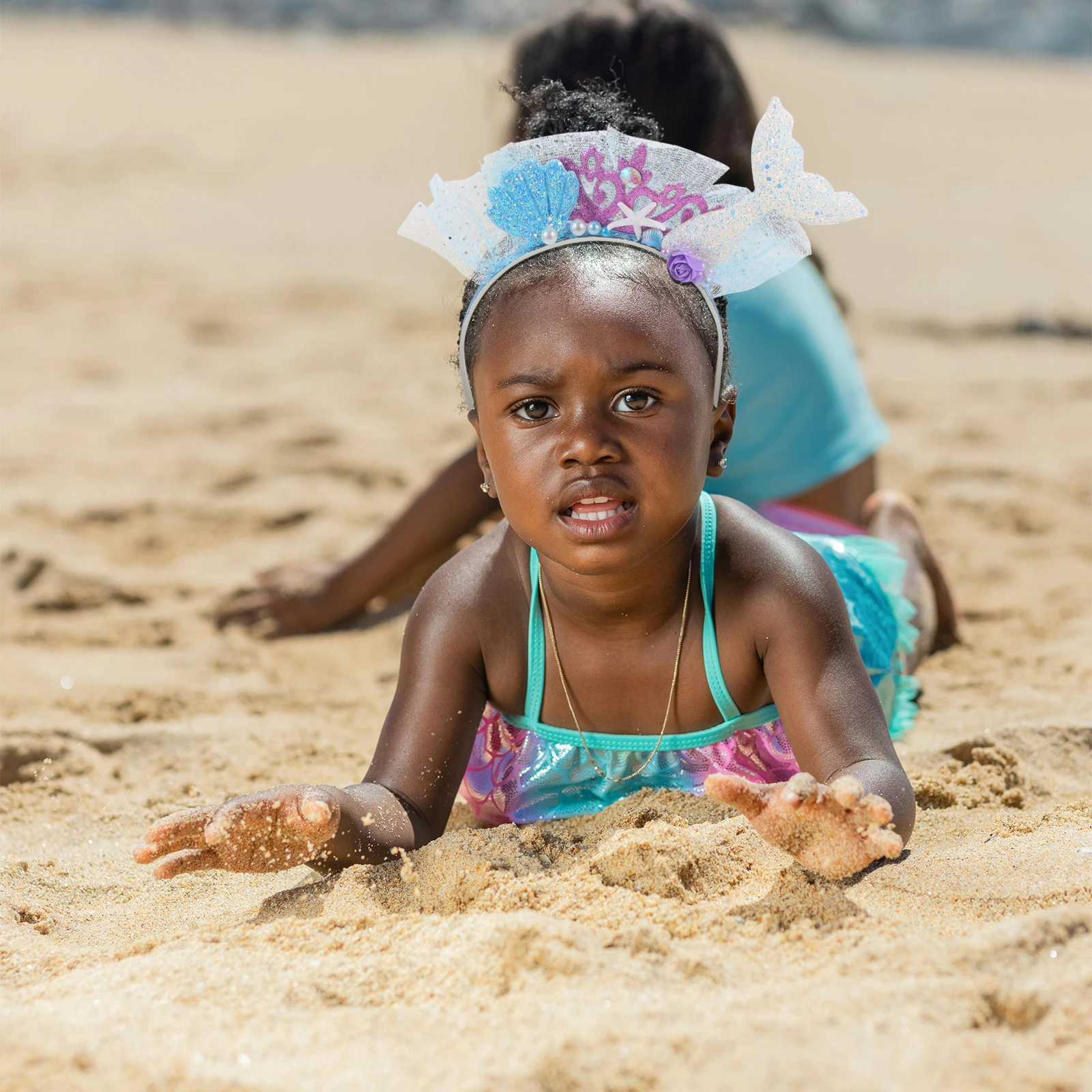 

Hair Blue Mesh Mermaid Mermaid Headdress Tail Headb Party Hair Decor Cosplay Headdress Lightweight Safe