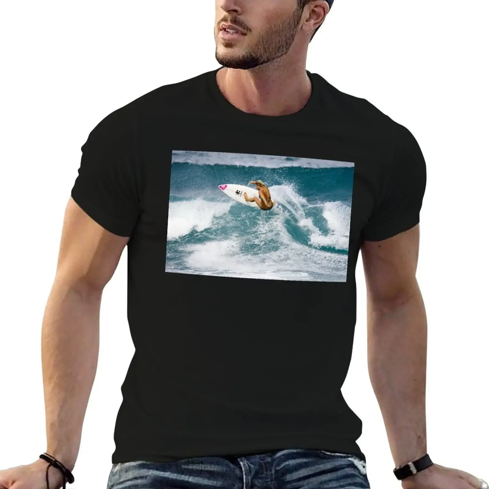 Cool Surfer Girl Surf Sea Beach T-Shirt cheap stuff plus size clothes T-shirts for men cotton