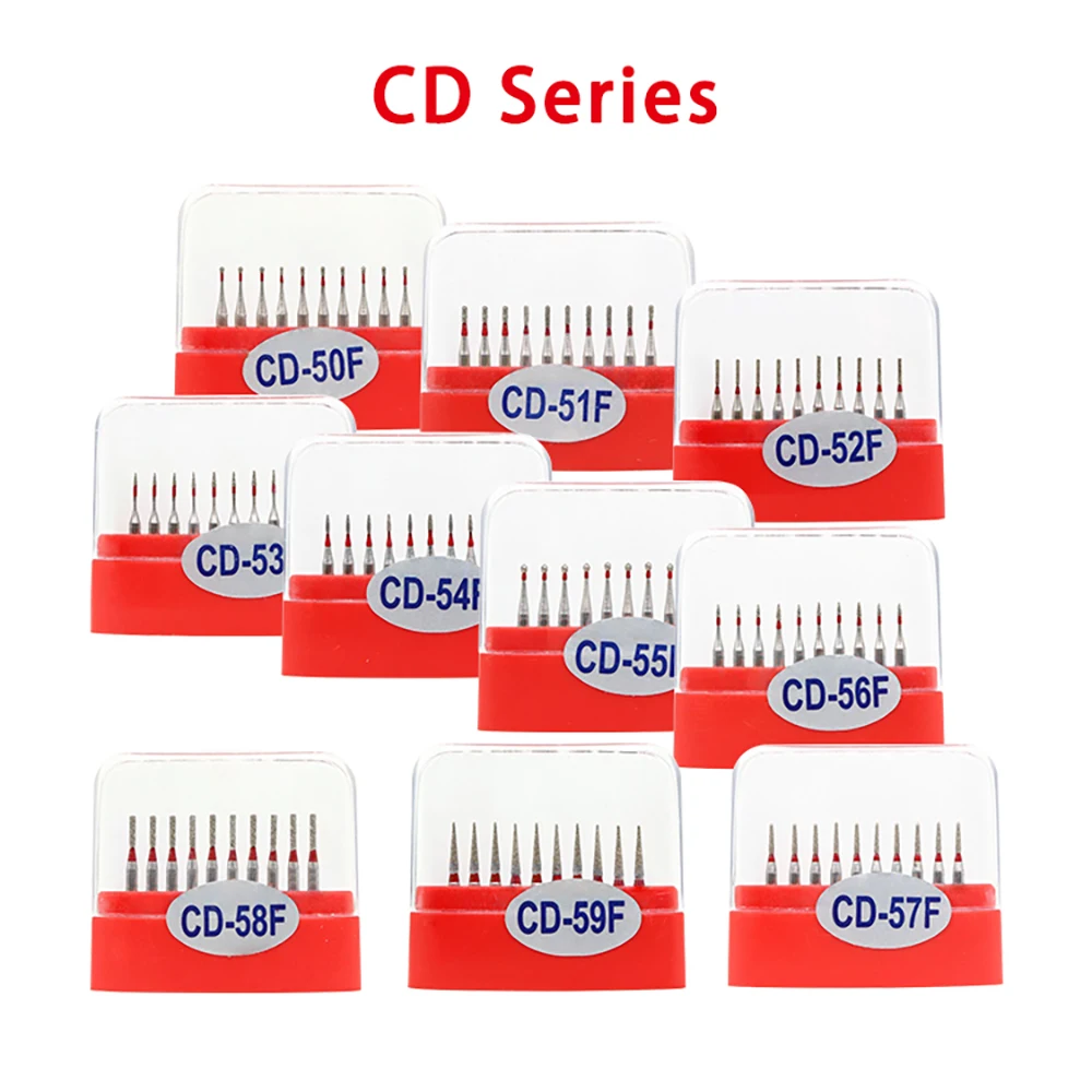 

Dental 10pcs/Box Dental Diamond Burs children's special burs CD Series Diamond Drills Polishing Dental Tools