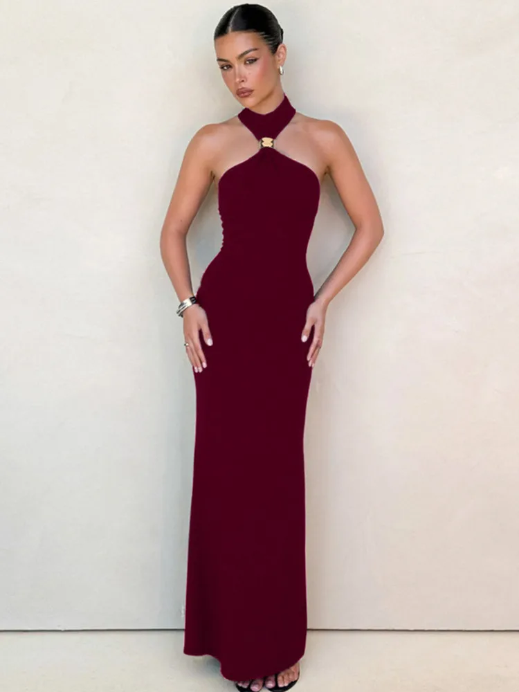 long black column dress Diamante Twist Drape Velvet Column Gown Black – Roland Mouret main image 0