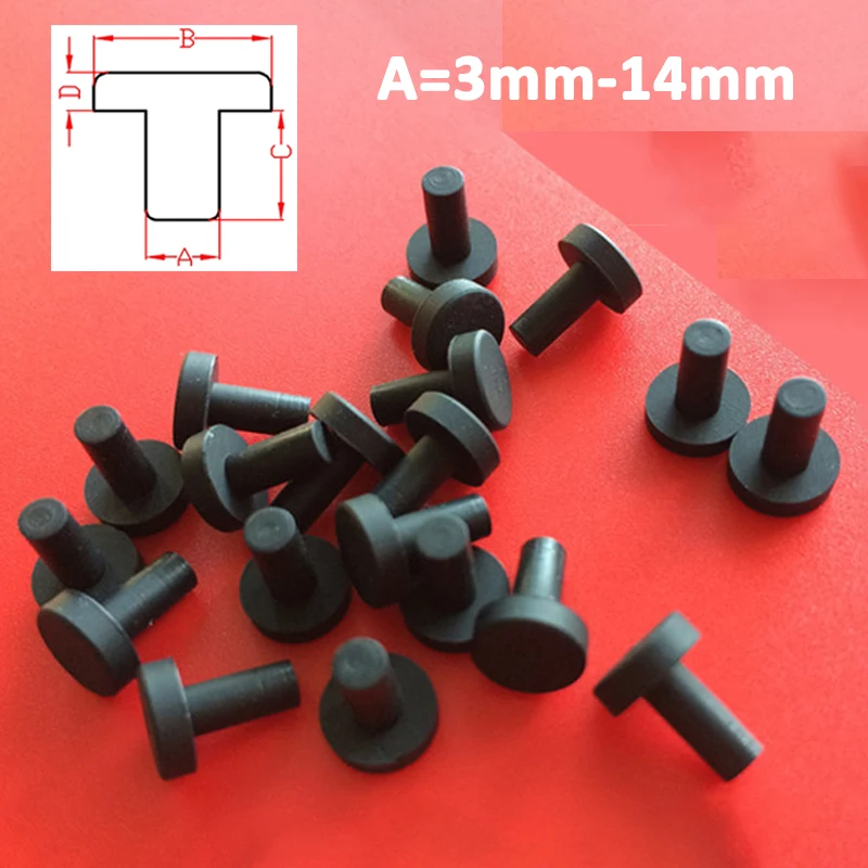 10 sztuk 3mm-14mm czarny silikon gumowy zatyczki do otworów jednolity typ T wysokiej temperatury uszczelka korek pyłoszczelna wtyczka elastyczny