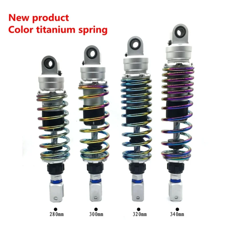 Universal Adjustable Rear Suspension Shock Absorber 280mm 320mm 340mm 360mm for Motorcycle Electric Car Modified