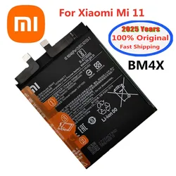 2025 Years BM4X 100% Original Battery For Xiaomi 11 Xiaomi11 Mi 11 Mi11 4600mAh Phone Replacement Battery Batteries Bateria