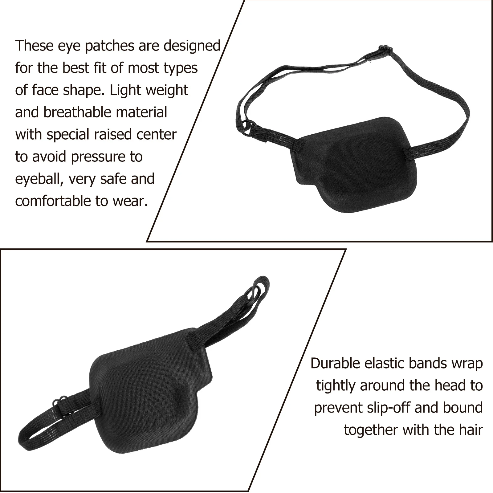 2pcs 3D Mask Amblyopia Strabismus Correction Adjustable Lazy Patches For Adult Single Eye Patch Masks Protective Eye Cover