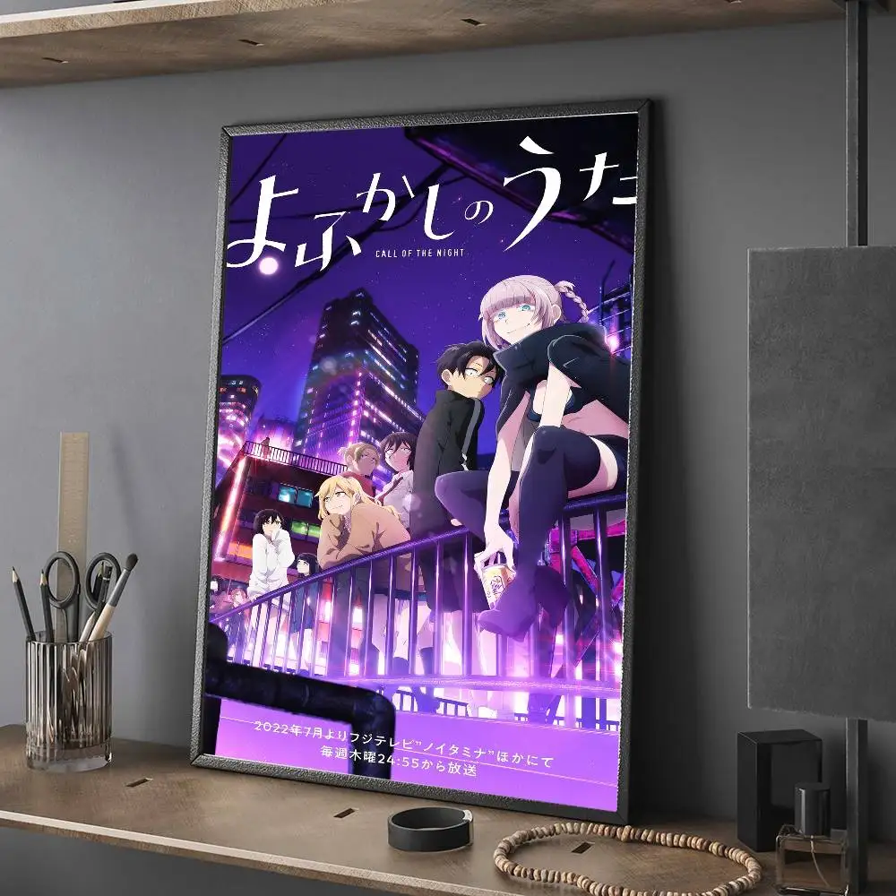 أنيمي نداء الليل الكلاسيكية خمر الملصقات ورق أبيض يطبع الملصقات الفنية Kawaii غرفة ديكور