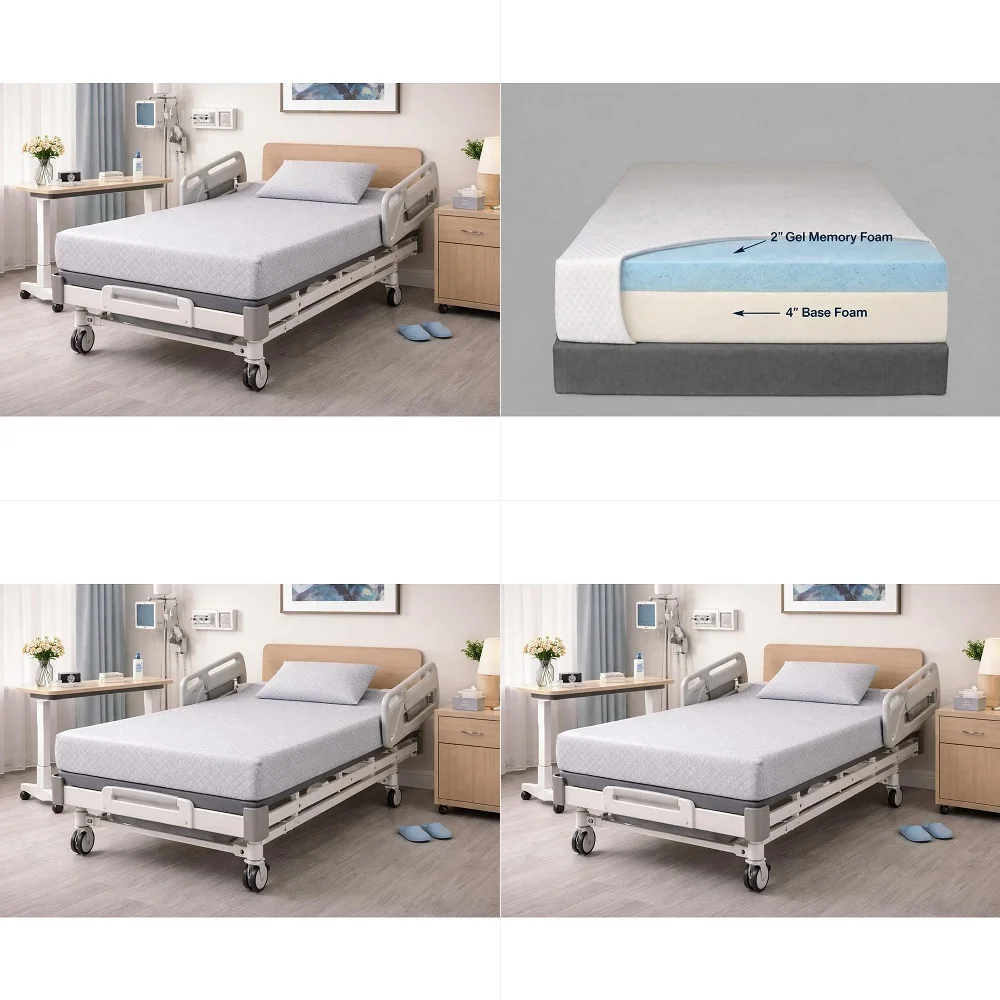 

Made 6 Gel Memory Foam Hospital Bed Mattress, MediumFirm Feel 36 x 80, Hospital Bed Sizes