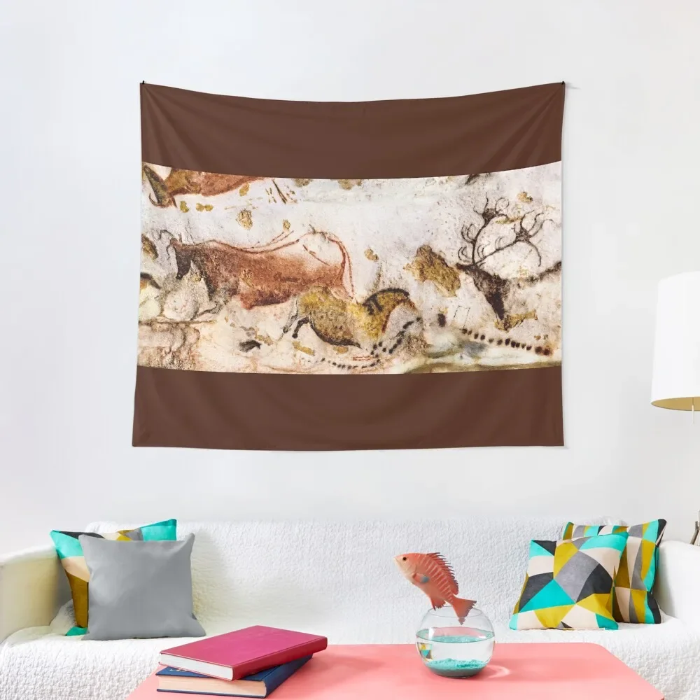 

Lascaux Cow Horse and Deer Tapestry Outdoor Decoration Bedroom Decor Aesthetic Tapestry