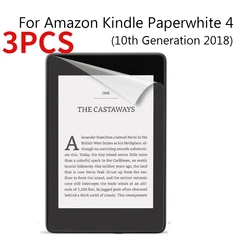 3PCS Soft PET Screen Protector For Amazon Kindle Paperwhite 4 10th Generation 2018 Guard Protective Clear Film