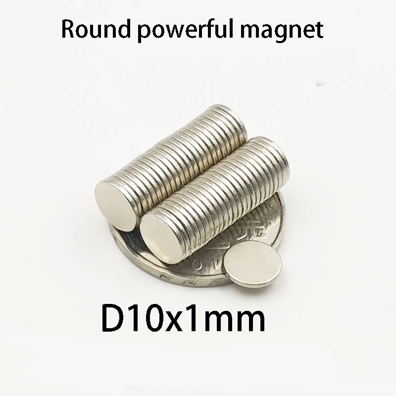 10/20/50 قطعة 10x1 مللي متر مغناطيس دائري رفيع للغاية ، قرص مسطح كبير قوي للحرف اليدوية والعلامات ومشاريع ذاتية الصنع #2