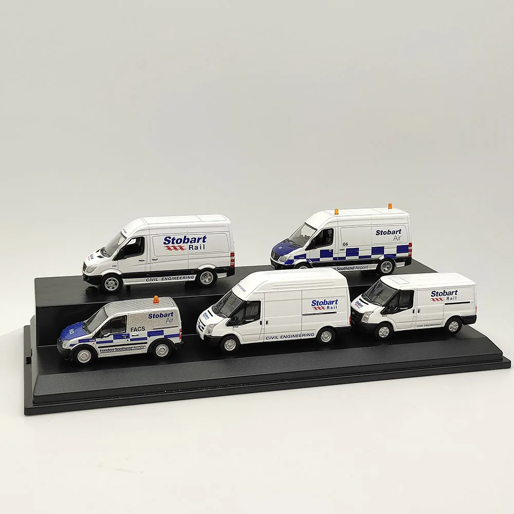 

Diecast 1:76 Scale OXFORD Stobart Benz & Ford Transport Van Alloy Car Model Set Collectible Toy Gift Souvenir Display