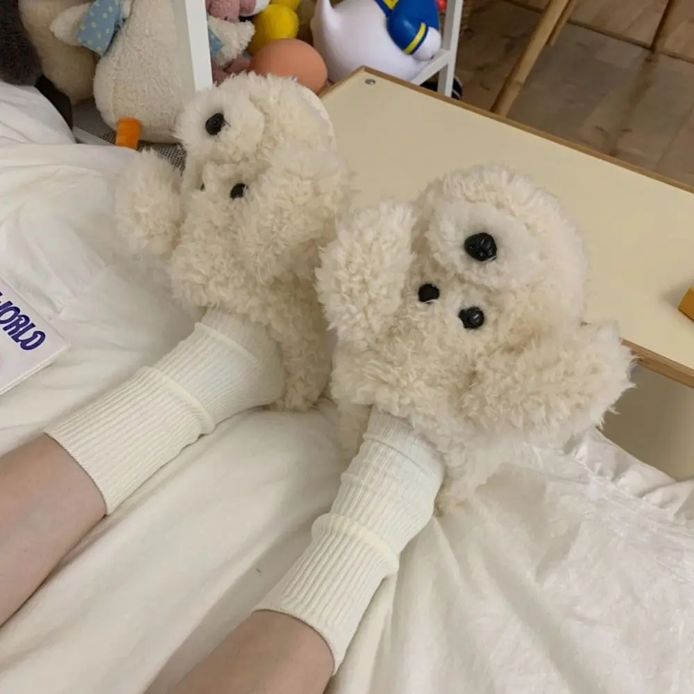 silencioso-brinquedo-macio-poodle-chinelos-bonito-animal-inverno-cao-de-pelucia-slides-quente-pelucia-fofo-filhote-de-cachorro-chinelos-feminino