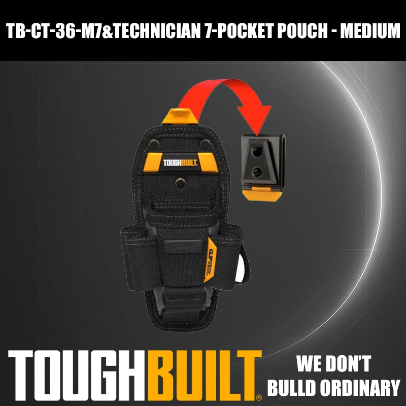 TOUGHBUILT TB-CT-36-M7/TB-CT-36-L7 Bolsa para cinturón de herramientas para accesorios de herramientas para técnicos
