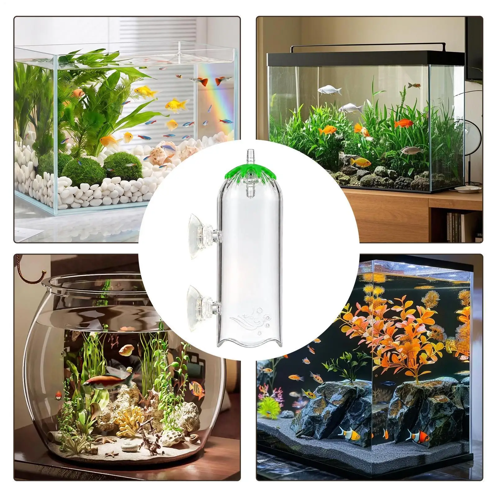 Fish Tank Air Pump Diffuser Splash-Proof Oxygenation Filter Hood Oxygen Bubbler Hood For Plant Shop Aquaculture Industry Outdoor