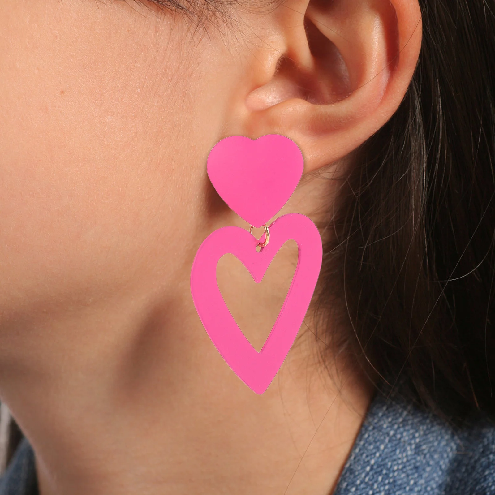 

3 Pairs Women Drop Metal Dangle Earrings Trendy Statement Ear Jewelries For Party Wedding Daily Wear Fashion Earrings