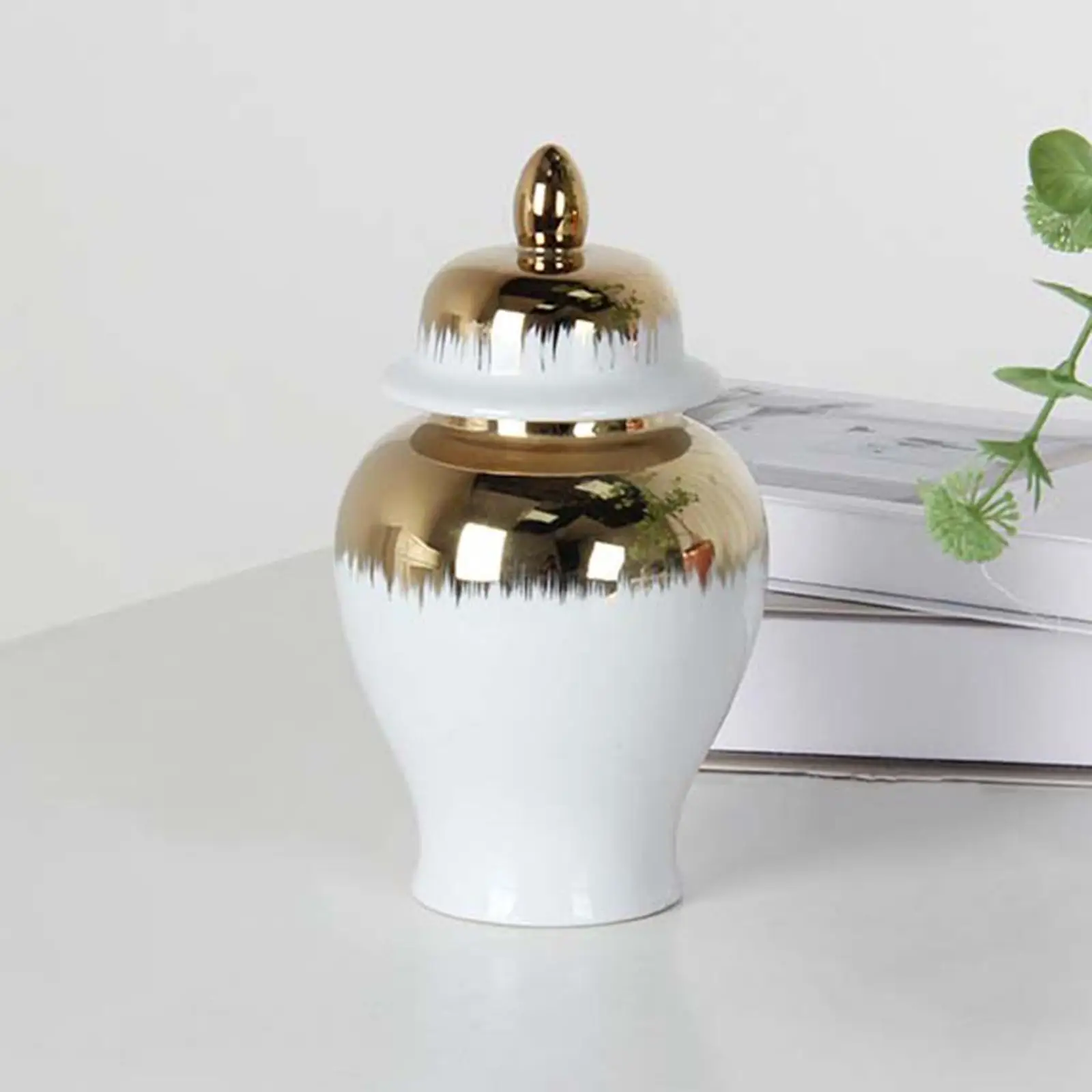 جرة الزنجبيل الصينية التقليدية المنظم الحرف اليدوية الحلي السيراميك المغطاة جرة زهرية لحفلات الزفاف غرف معيشة مكتب طاولة الأزهار