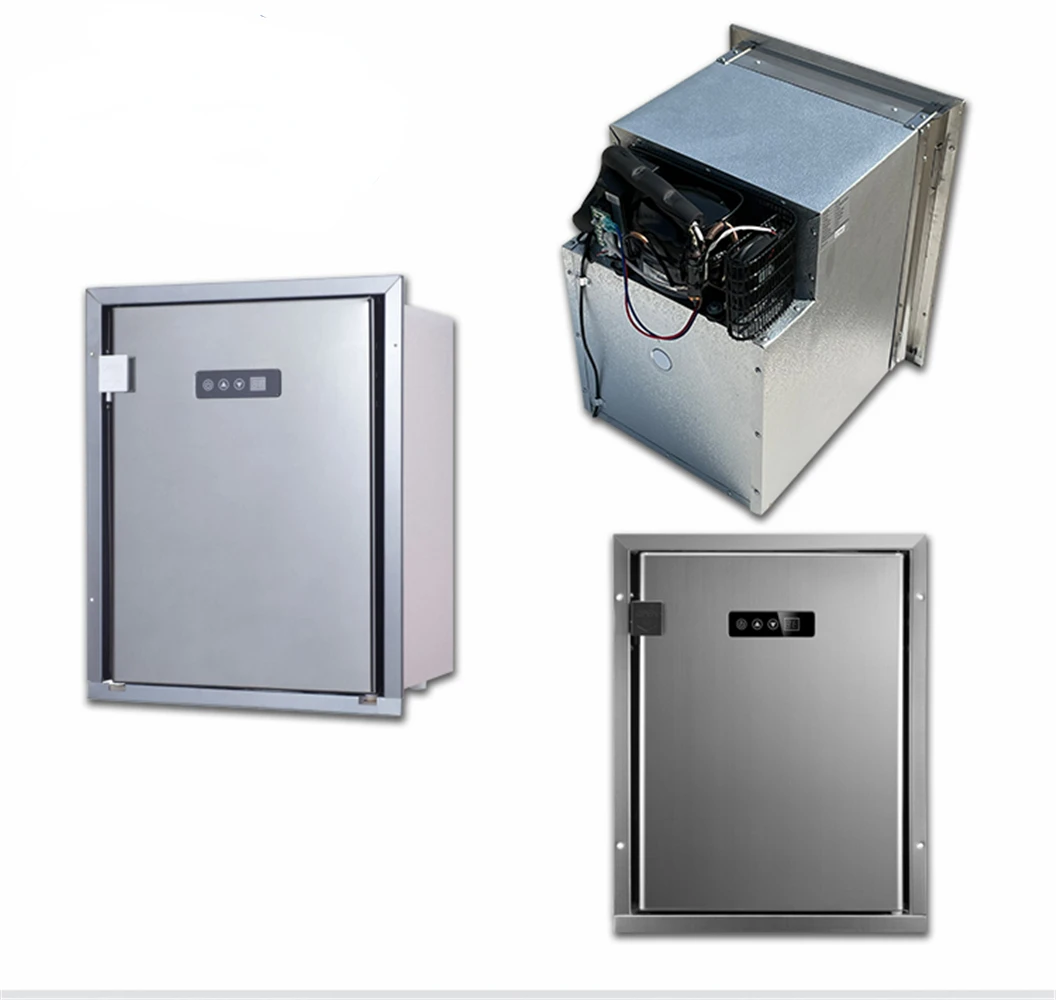 Special Design Built in 12v 24v DC upright Fridge with dual zone dual temperature for camping