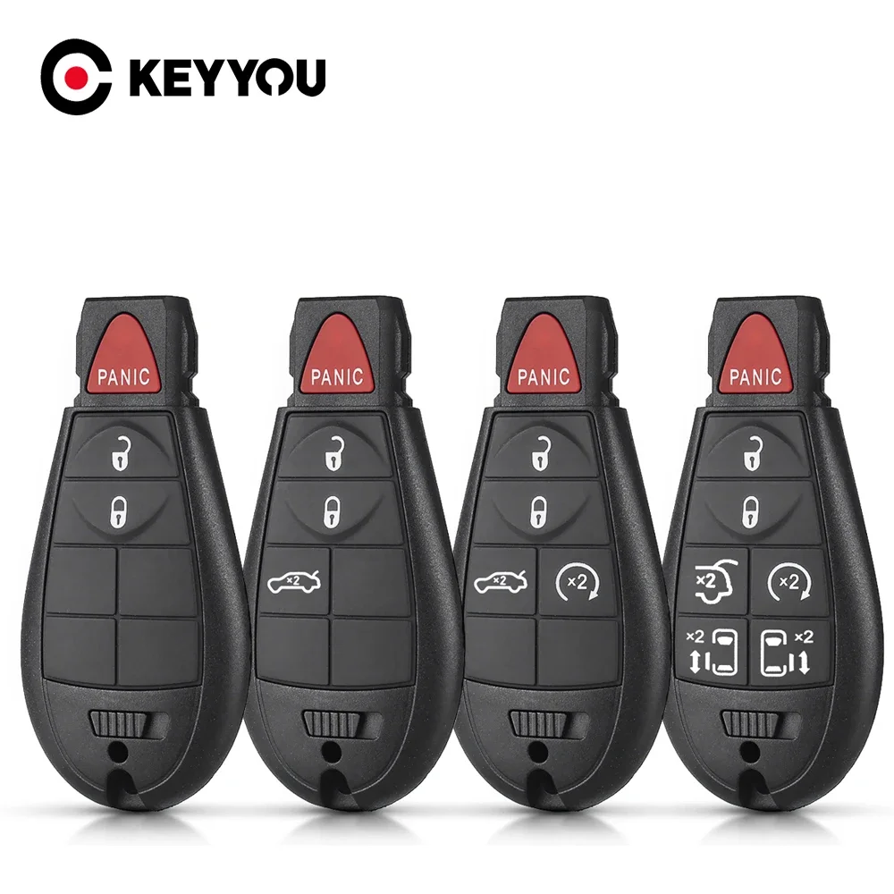 KEYYOU Bezpłatna wysyłka dla Jeep Grand Cherokee Chrysler 300 Town & Country Dodge Challenger Charger Journey Etui na kluczyk samochodowy Fob