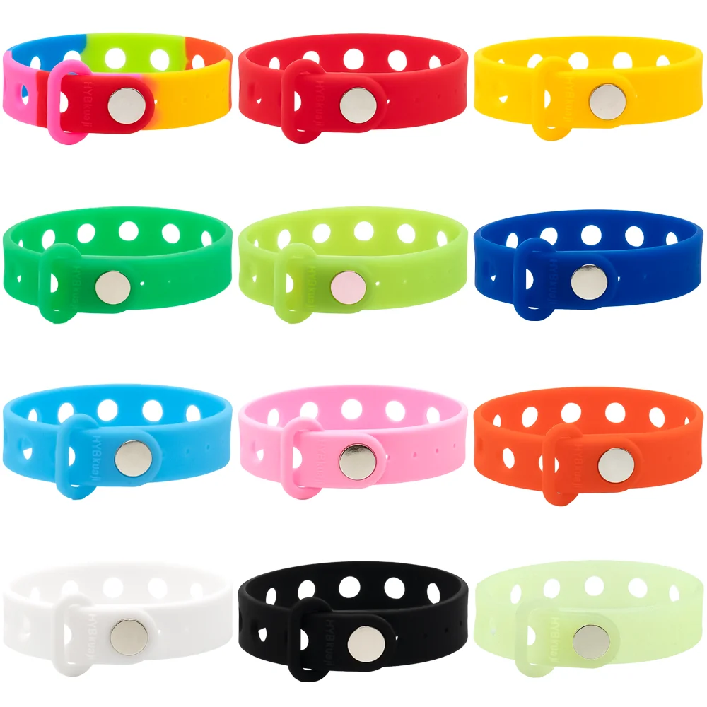 1-12pcs Silicone Wristbands,Soft Colorful Wrist Strap,Party Supplies Wedding Souvenirs Children's Prizes,Detachable Decorations