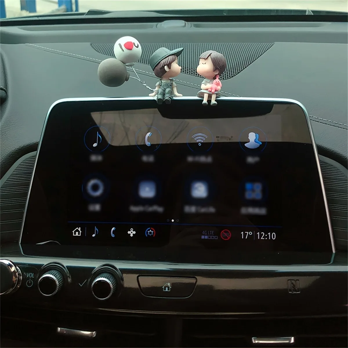 Cute Ornaments Couple Action Figurines Balloons For Car Dashboard Decoration image 5