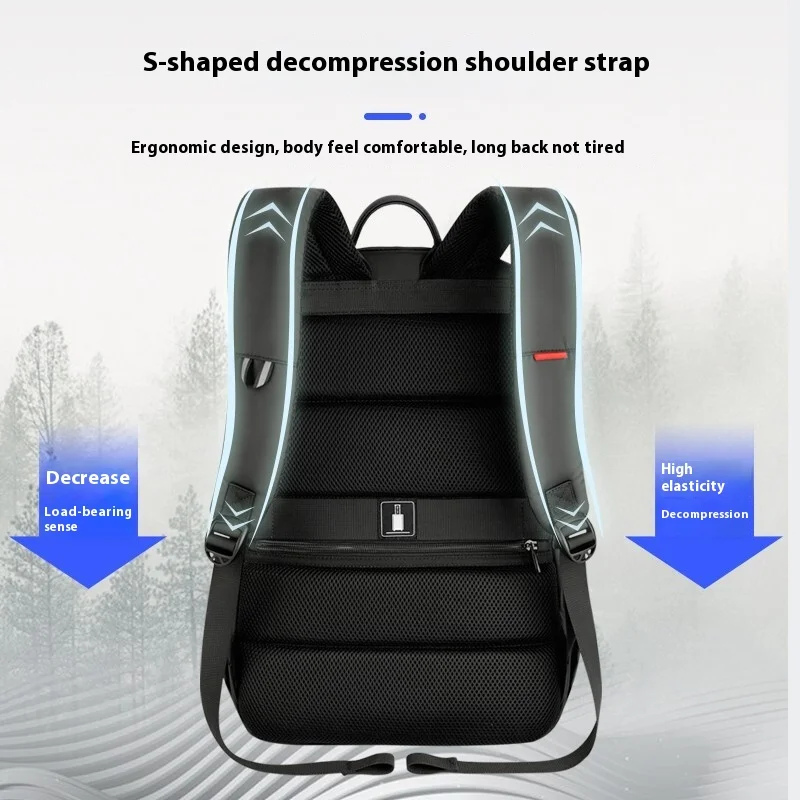 New Men Laptop Backpack Waterproof Anti Theft Swiss Army Knife shoulder bag men\'s senior sense of reflective striped travel stu