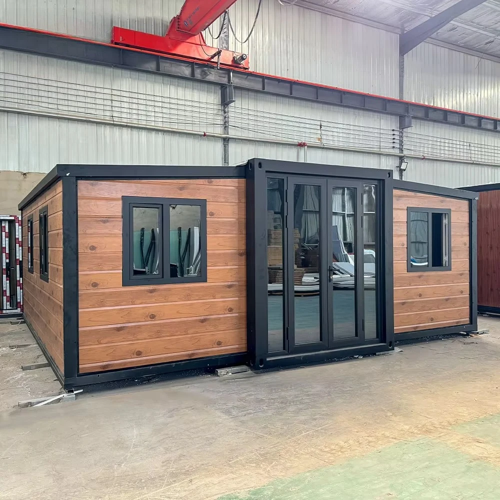 حاوية مزدوجة قابلة للتوسيع، وحدة مكتب جاهزة متنقلة، منزل فاخر جاهز مع حديقة #4